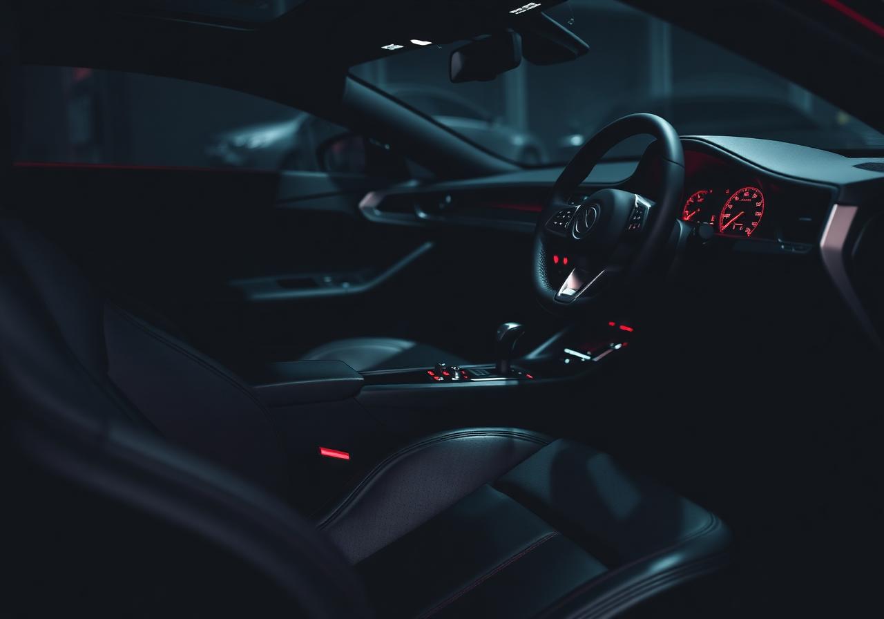 Detailed car interior